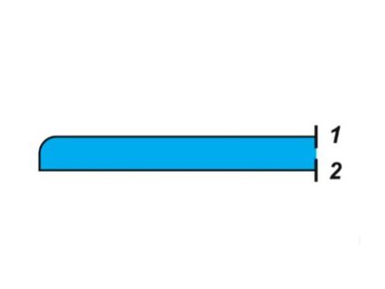 1 — лицевая сторона; 2 — тыльная сторона 